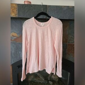 Sundry Pink Knit Long Sleeve Scoop Neck Dolman Sleeve Top size 2/medium
